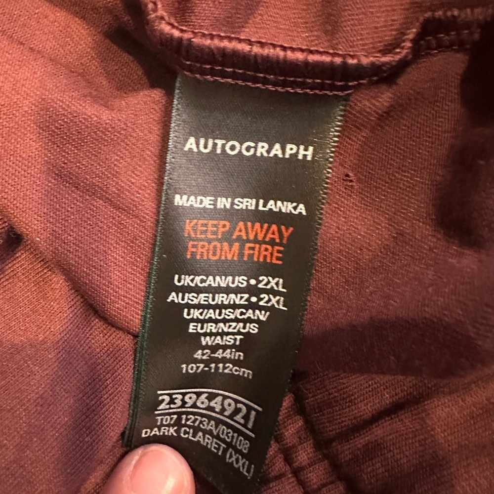 Autograph Burgundy Shorts Men’s 2XL - Picture 9 of 10